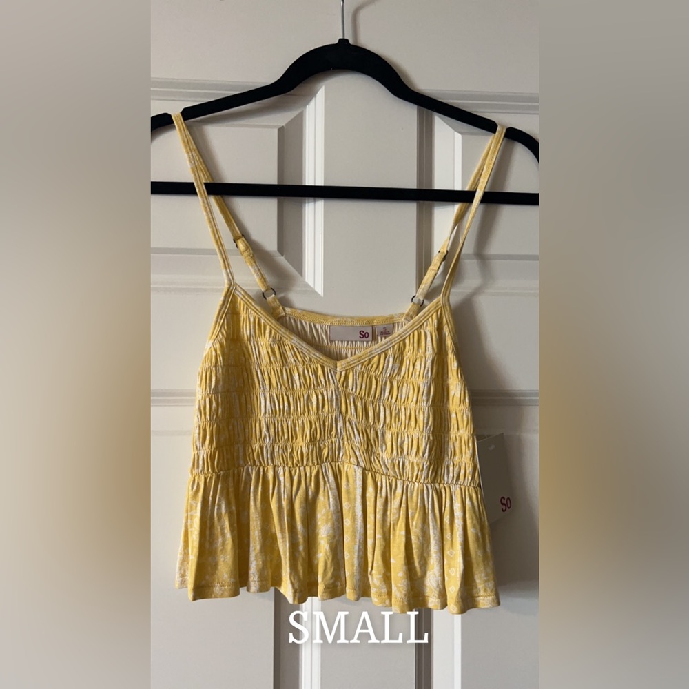 Yellow crop top